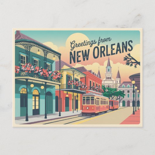 New Orleans Briefkaart (Voorkant)