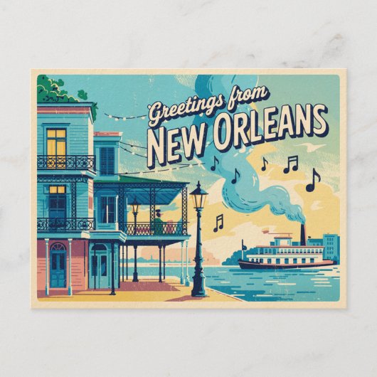 New Orleans Briefkaart (Voorkant)