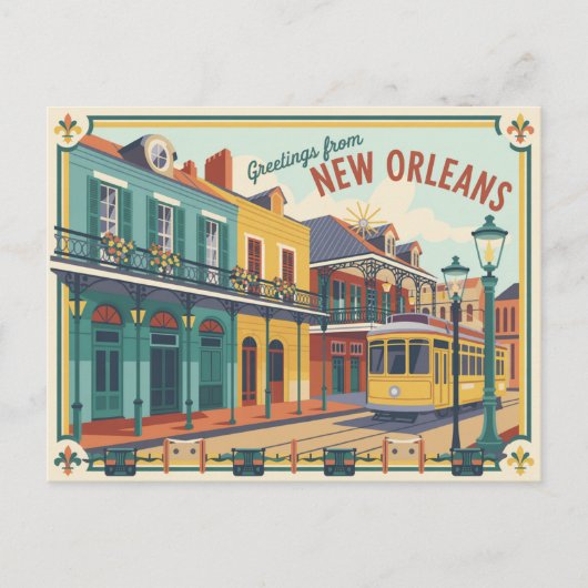 New Orleans Briefkaart (Voorkant)