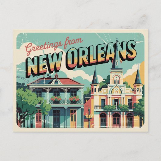 New Orleans Briefkaart (Voorkant)