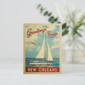 New Orleans Briefkaart Sailboat  Louisiana (Staand voorkant)
