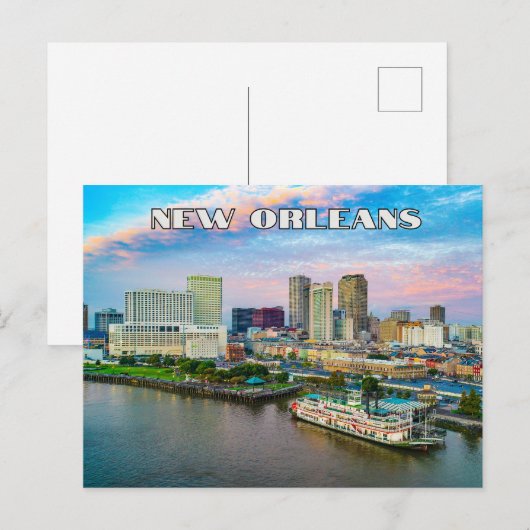 New Orleans Briefkaart Travel Souvenir (Voorkant / Achterkant)