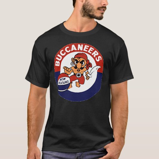 New Orleans Buccaneers  Basketball Logo ABA T-shirt (Voorkant)