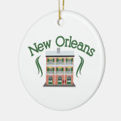 New Orleans Building Keramisch Ornament (Links)
