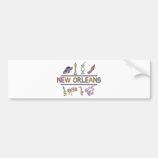 New Orleans Bumpersticker (Voorkant)