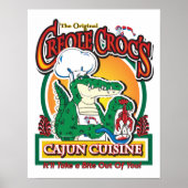 New Orleans Cajun Crocodile Poster (Voorkant)