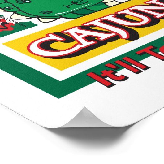 New Orleans Cajun Crocodile Poster (Hoek)