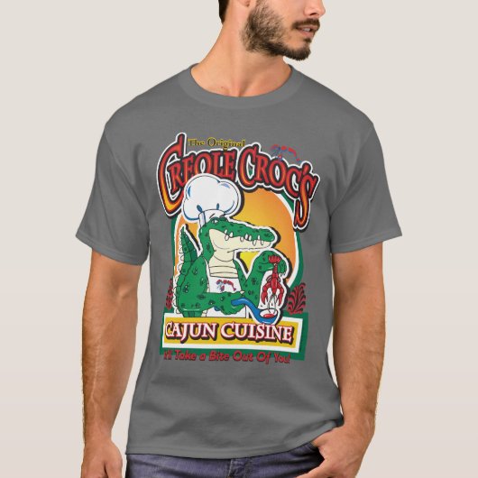 New Orleans Cajun Crocodile T-shirt (Voorkant)