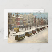 New Orleans Canal St Snow 1895 Briefkaart (Voorkant / Achterkant)