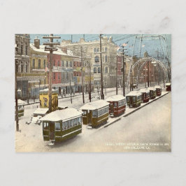 New Orleans Canal St Snow 1895 Briefkaart
