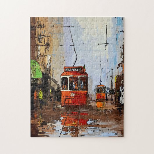 New Orleans Canal St Streetcars Legpuzzel (Verticaal)