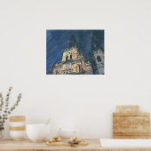 New Orleans Cathdedral bij nacht Poster (Keuken)