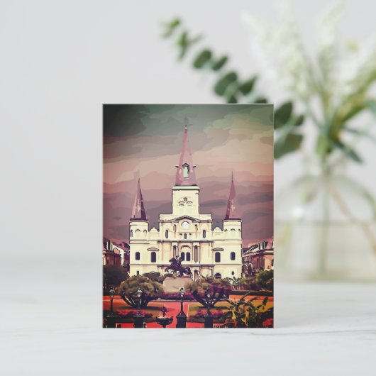 New Orleans Cathedral Briefkaart (Staand voorkant)