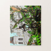 New Orleans Cathedral en Banana Trees Legpuzzel (Verticaal)