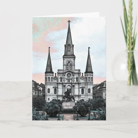 New Orleans Cathedral Kaart (Voorkant)