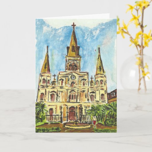 New Orleans Cathedral Kaart (Gele Bloem)