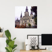New Orleans Cathedral Winter Poster (Thuiskantoor)
