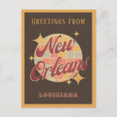 New Orleans City Louisiana Retro  Briefkaart (Voorkant)