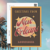 New Orleans City Louisiana Retro  Briefkaart