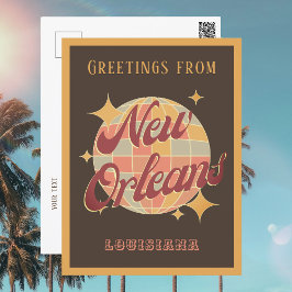 New Orleans City Louisiana Retro  Briefkaart