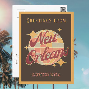New Orleans City Louisiana Retro  Briefkaart