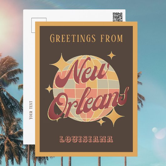 New Orleans City Louisiana Retro  Briefkaart