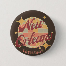 New Orleans City Louisiana Retro Vintage Ronde Button 5,7 Cm