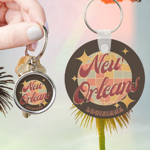 New Orleans City Louisiana Retro Vintage Sleutelhanger