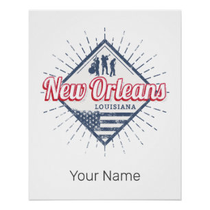 New Orleans City Louisiana Verenigde Staten Vintag Perfect Poster