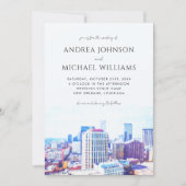 New Orleans City Skyline Bestemming Bruiloft Kaart (Voorkant)