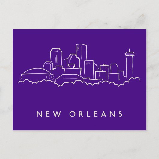 New Orleans City Skyline Briefkaart (Voorkant)