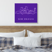 New Orleans City Skyline Canvas Afdruk (Insitu (Slaapkamer))