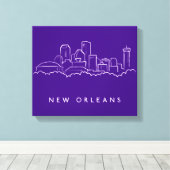 New Orleans City Skyline Canvas Afdruk (Insitu (Houten vloer))