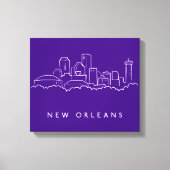 New Orleans City Skyline Canvas Afdruk (Voorkant)