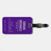 New Orleans City Skyline | Jouw tekst toevoegen Bagagelabel (Achterkant horizontaal)