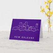 New Orleans City Skyline Kaart (Gele Bloem)