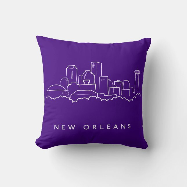 New Orleans City Skyline Kussen (Voorkant)