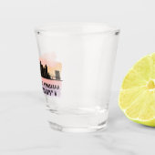 New Orleans City Skyline Latitude en Lengtegraad Shot Glas (Rechts)