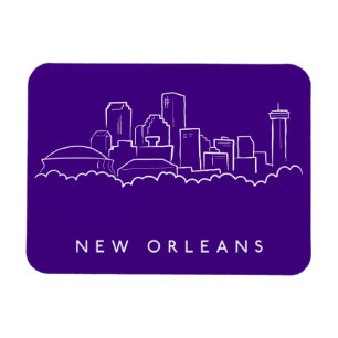 New Orleans City Skyline Magneet