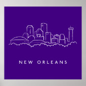 New Orleans City Skyline Poster (Voorkant)
