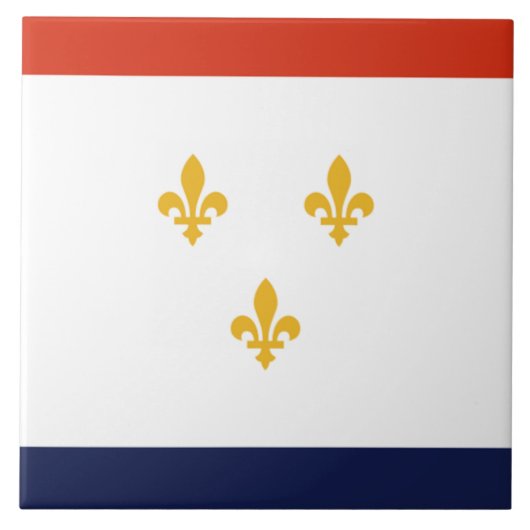 New Orleans City vlag Tegeltje (Voorkant)