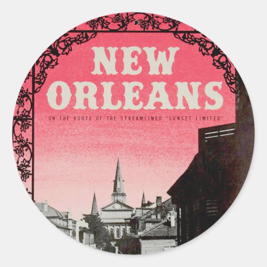  New Orleans Classic ronde Stickers (Voorkant)
