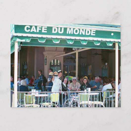 New Orleans Coffee en Beignets Briefkaart (Voorkant)