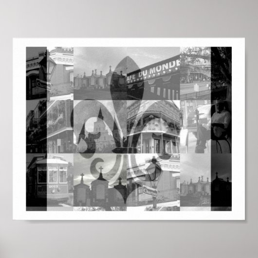 New Orleans Collage [Afdrukken] Poster (Voorkant)