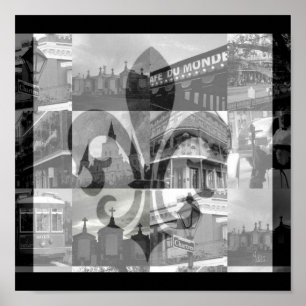 New Orleans Collage [Canvas Print] Square Poster