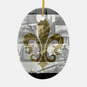 New Orleans Collage [Ornament] Keramisch Ornament