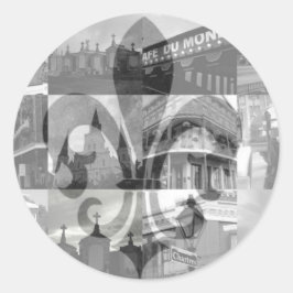New Orleans Collage [Stickers] Ronde Sticker