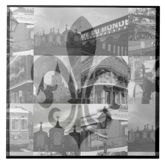 New Orleans Collage [Tile] Tegeltje (Voorkant)
