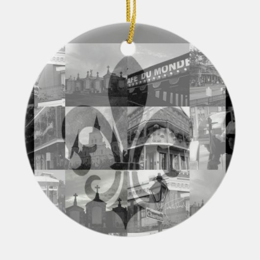 New Orleans Collage v.2 [Ornament] Keramisch Ornament (Voorkant)