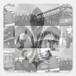 New Orleans Collage [vierkante Stickers] Vierkante Sticker